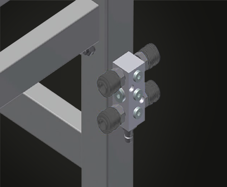 Pvc KT 3000 Raccord d'air comprimé quadruple Someco